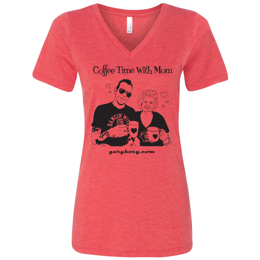 Coffee Time With Mom Women's V-neck T-shirt