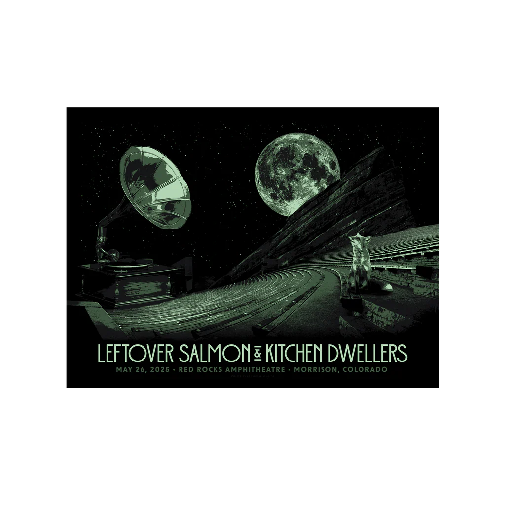 Poster - Leftover Salmon & Kitchen Dwellers - Red Rocks - May 26th, 2025 (Glow in the Dark)