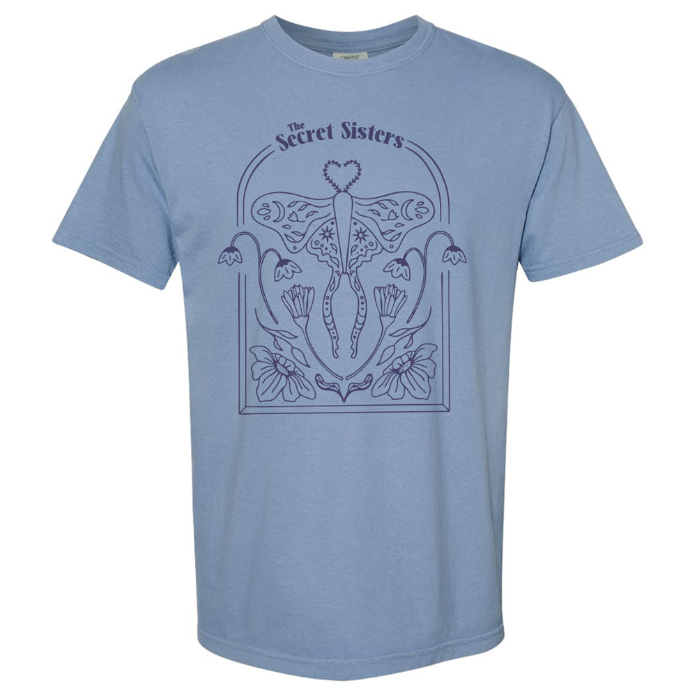 The Secret Sisters Luna Moth T - Washed Denim