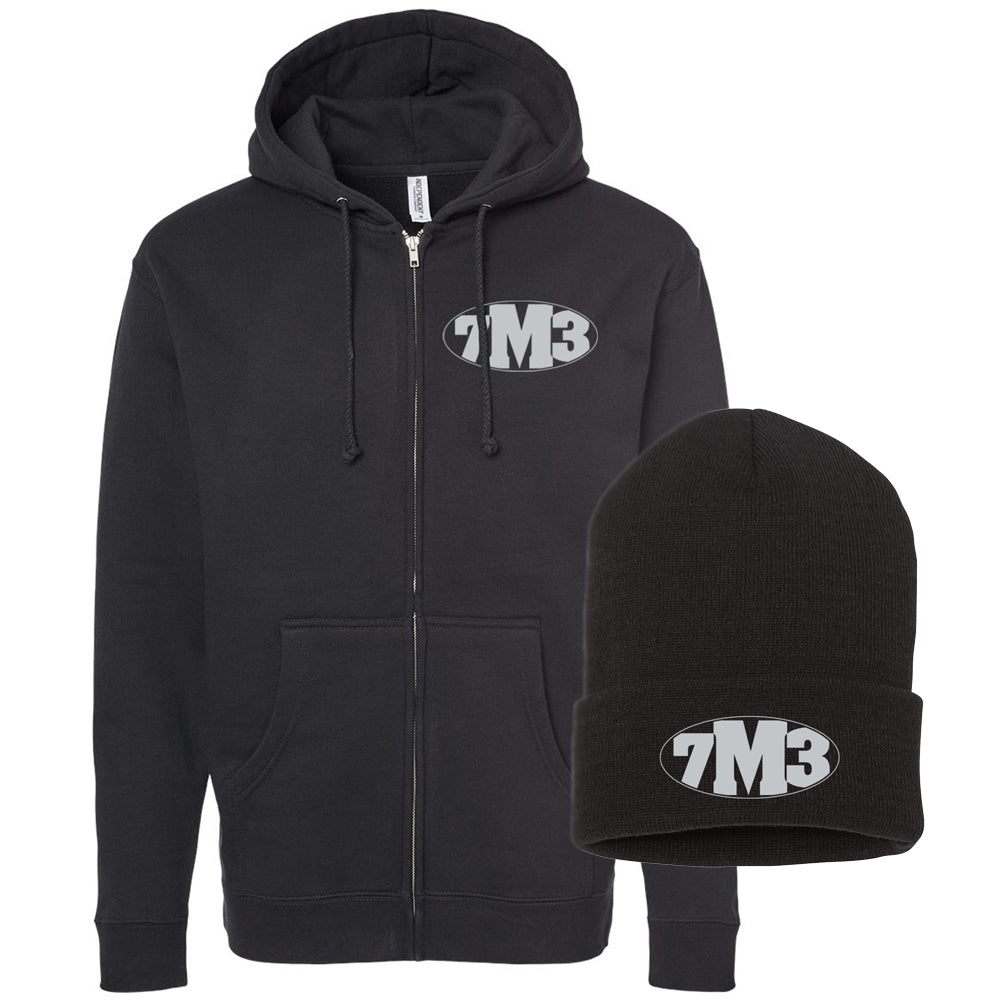 7M3 Knit Cap + 7M3 Oval Hoodie Bundle