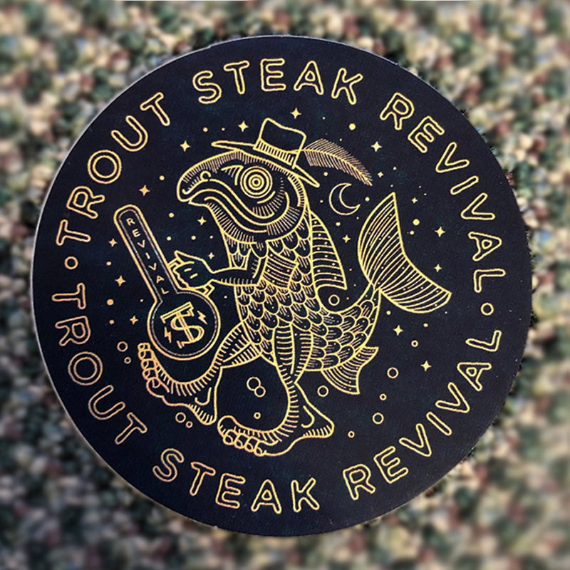 Trout Steak Revival Walking Fish Sticker