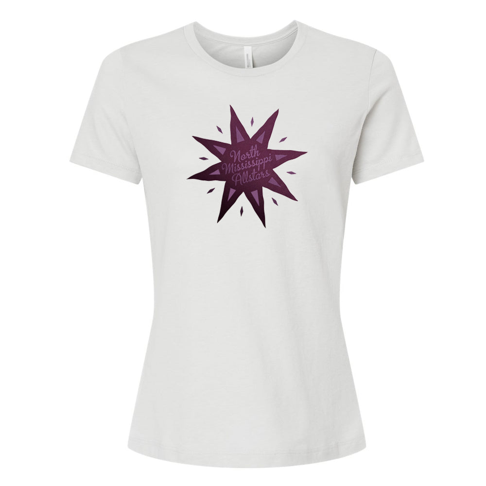 Women's NMA Purple Star T - Silver