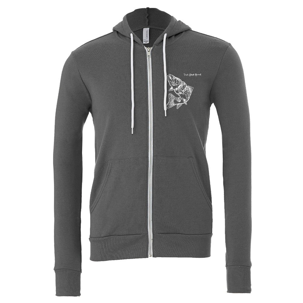 Trout Steak Revival Zip Hoodie, Asphalt