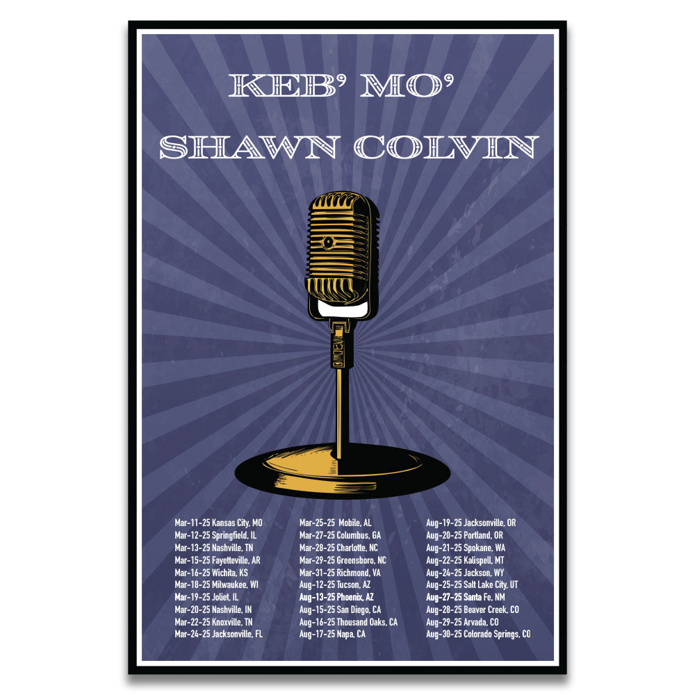 Shawn Colvin 2025 Tour Poster - Autographed