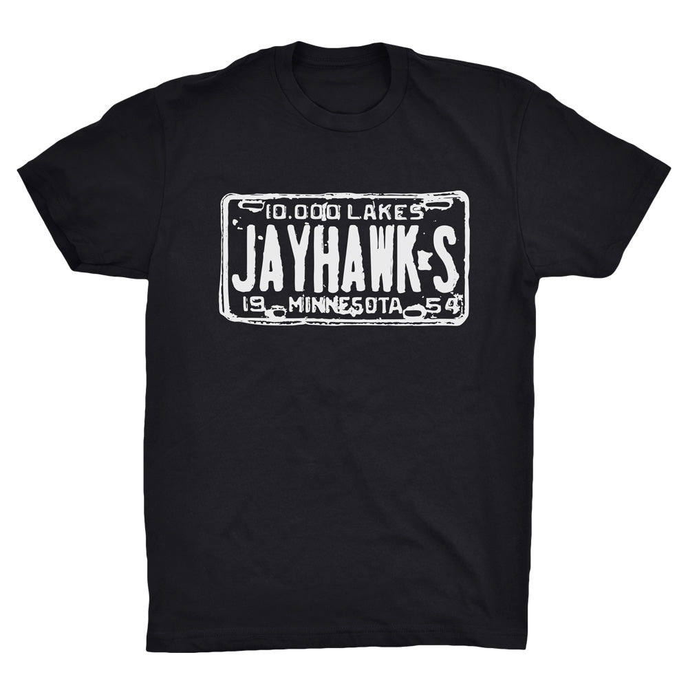 Jayhawks License Plate T - Black