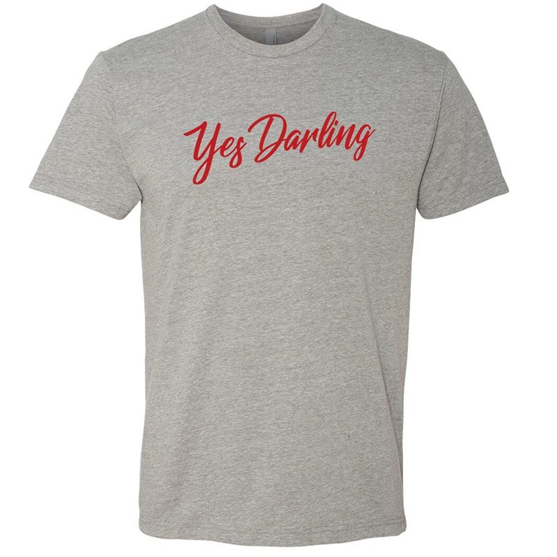 Yes Darling Logo T, Heather Grey
