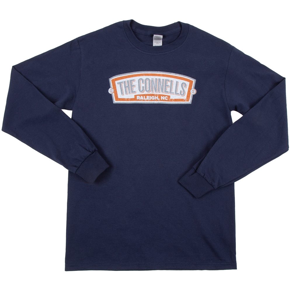Connells Long Sleeve Logo T, Navy
