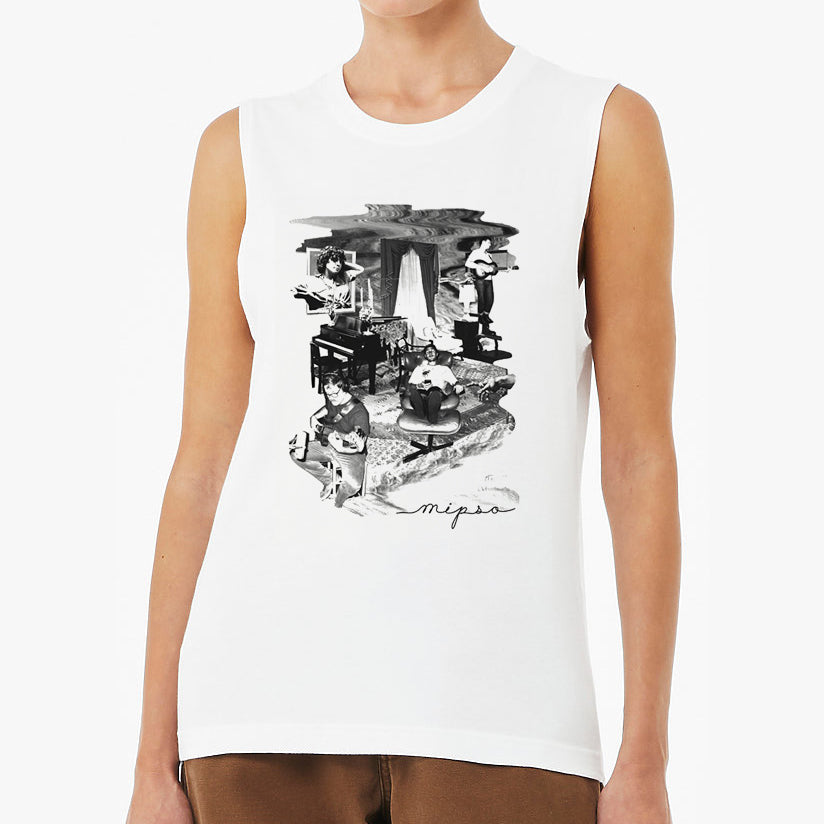 Unisex Mipso Muscle Tank - White