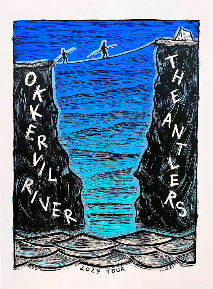 Okkervil River & The Antlers 2024 Tour Poster