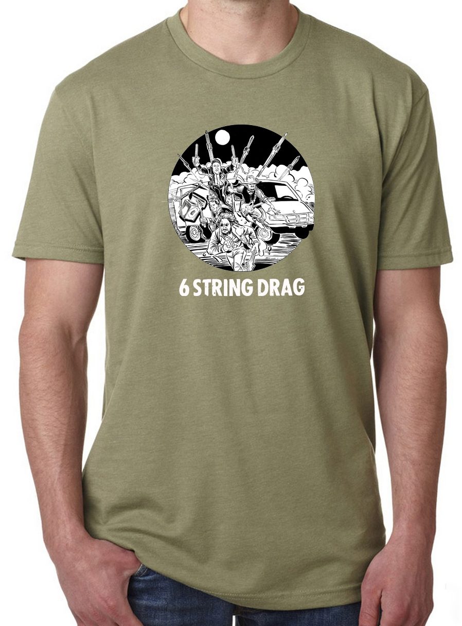 6 String Drag Van T, Heather Military Green