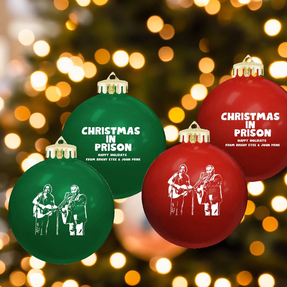 John Prine + Bright Eyes Christmas Ornament