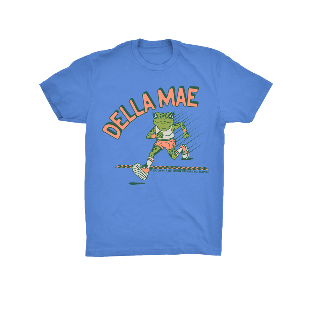 Out Run 'Em Kid's T - Flo Blue