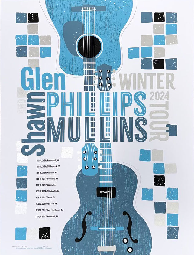Poster - Glen Phillips and Shawn Mullins - Winter Tour 2024