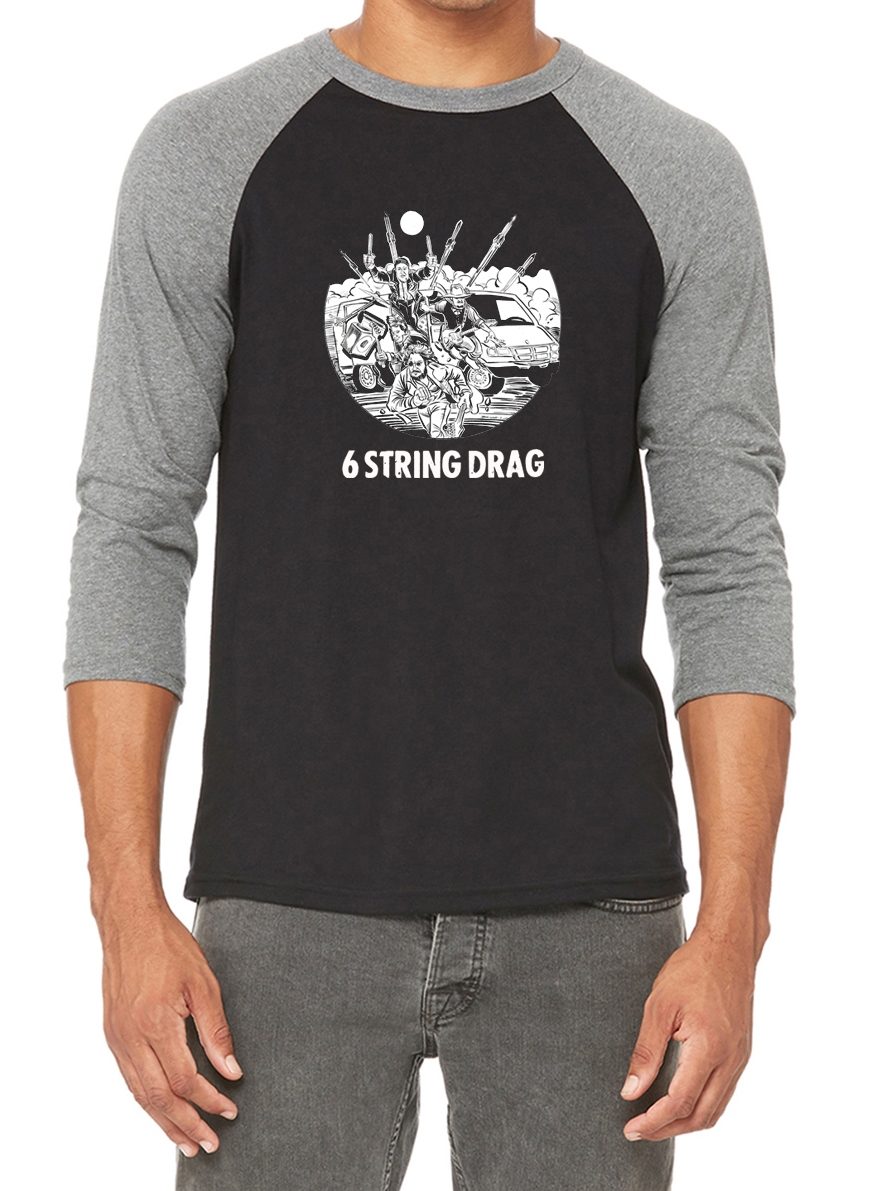 6 String Drag Van 3/4 Sleeve Raglan T