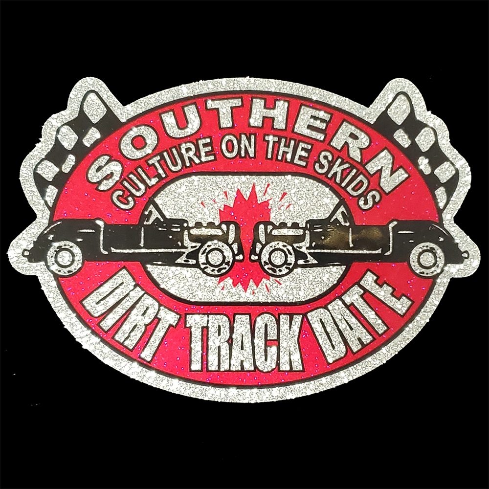 Dirt Track Date Glitter Sticker