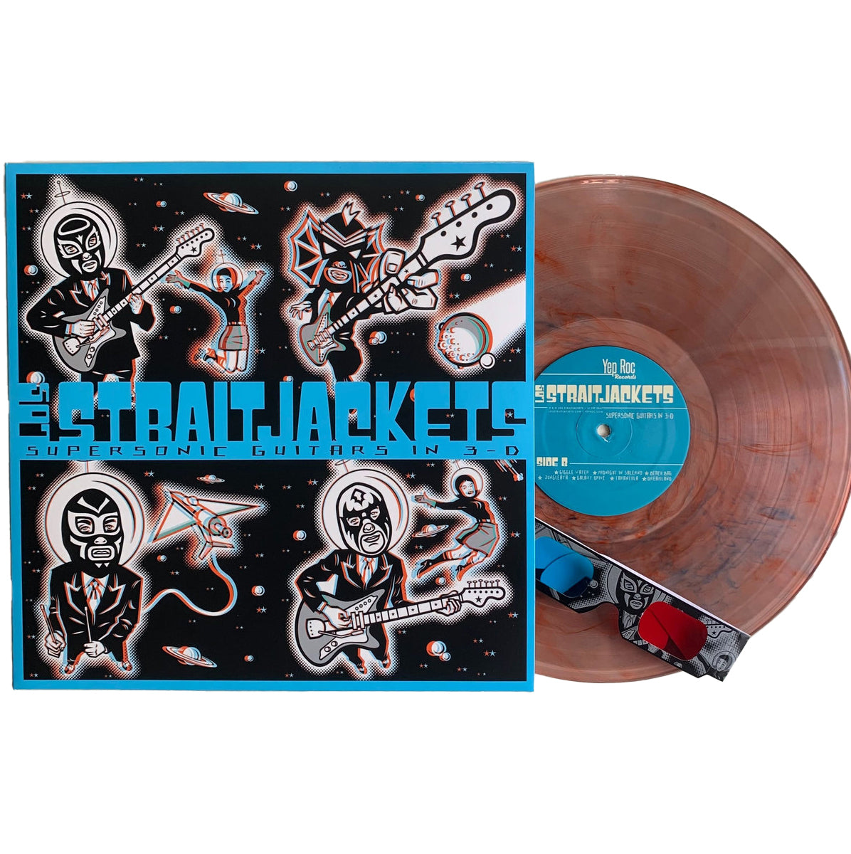 Supersonic Guitars in 3-D LP, Limited Edition Red & Blue Swirl Vinyl