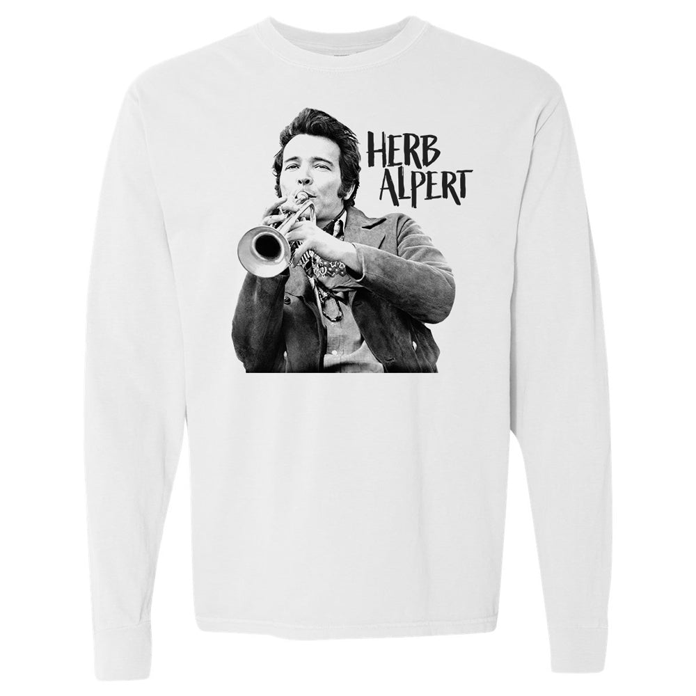 Long Sleeve Trumpet T - White