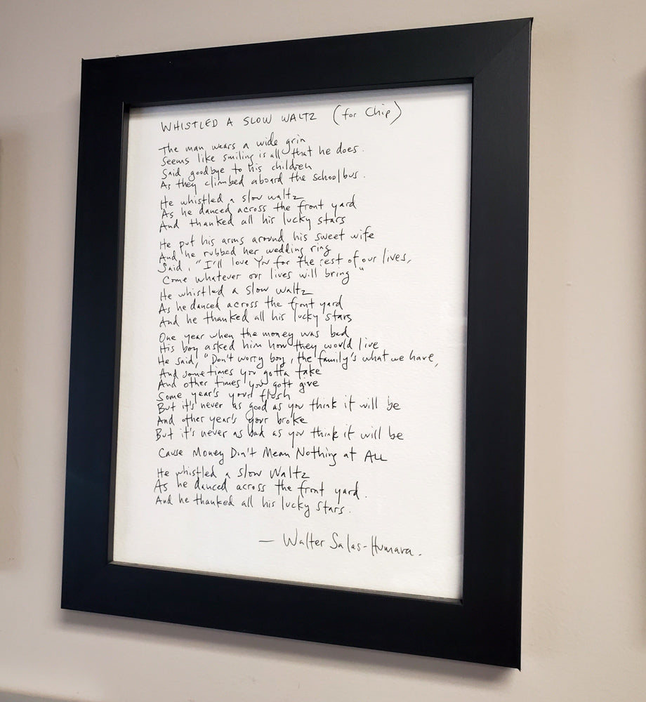 Handwritten Lyrics From Walter Salas-Humara