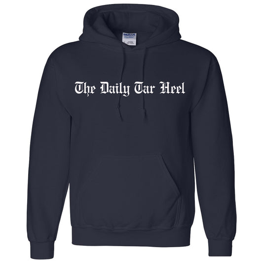 Pullover Hoodie with Masthead Logo - Navy