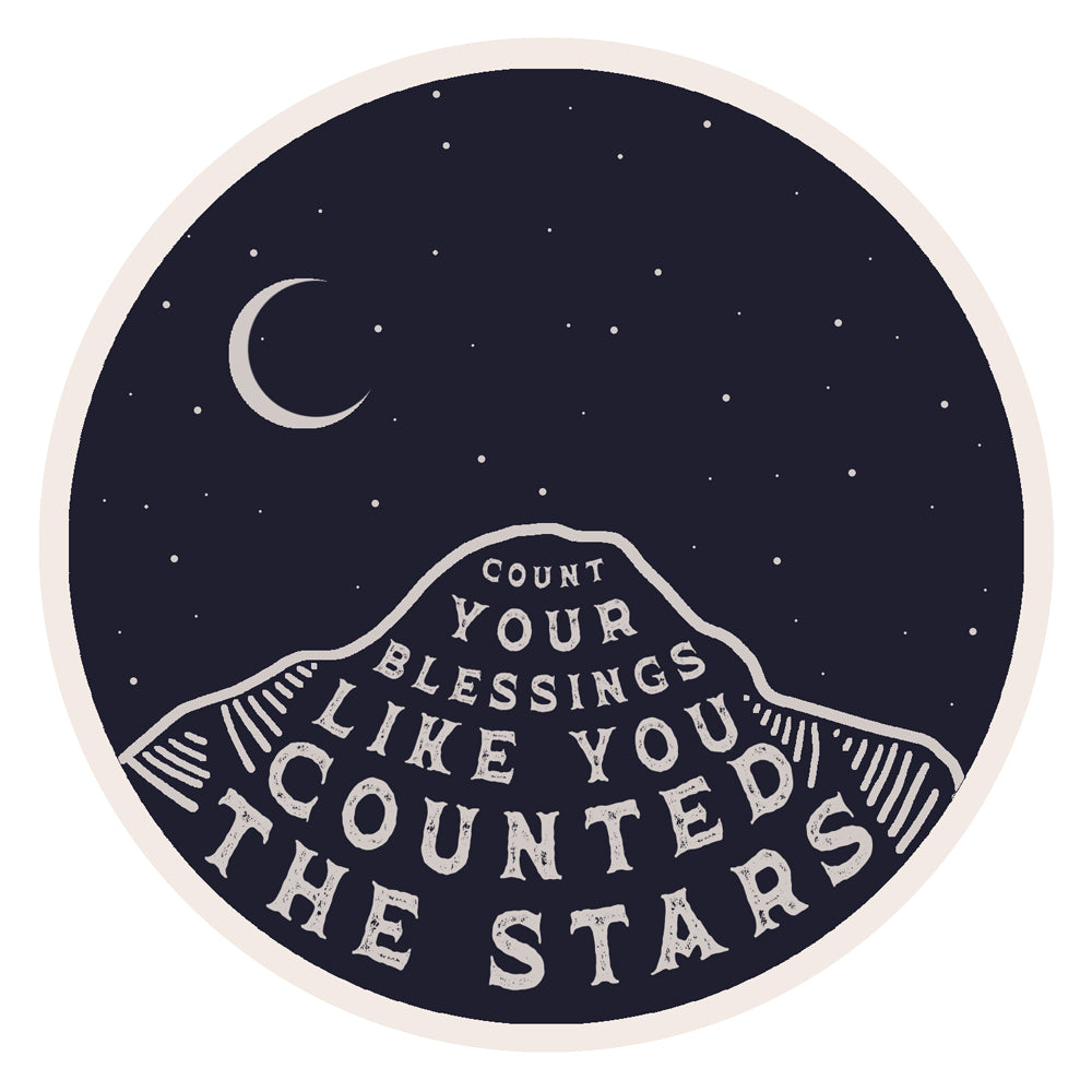Count Your Blessings Round Sticker