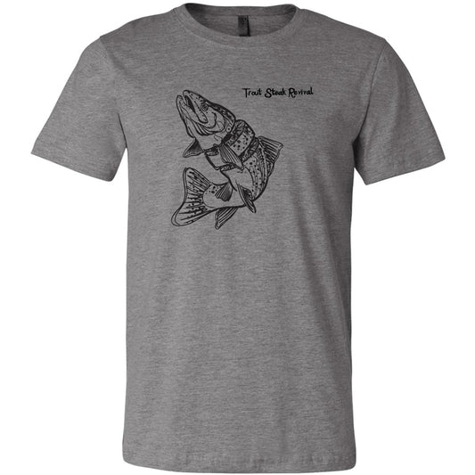 Trout Steak Revival Grey Jumping Fish T