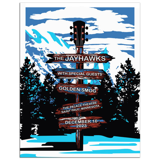 Poster - Jayhawks & Golden Smog - St.Paul, MN December 16, 2023