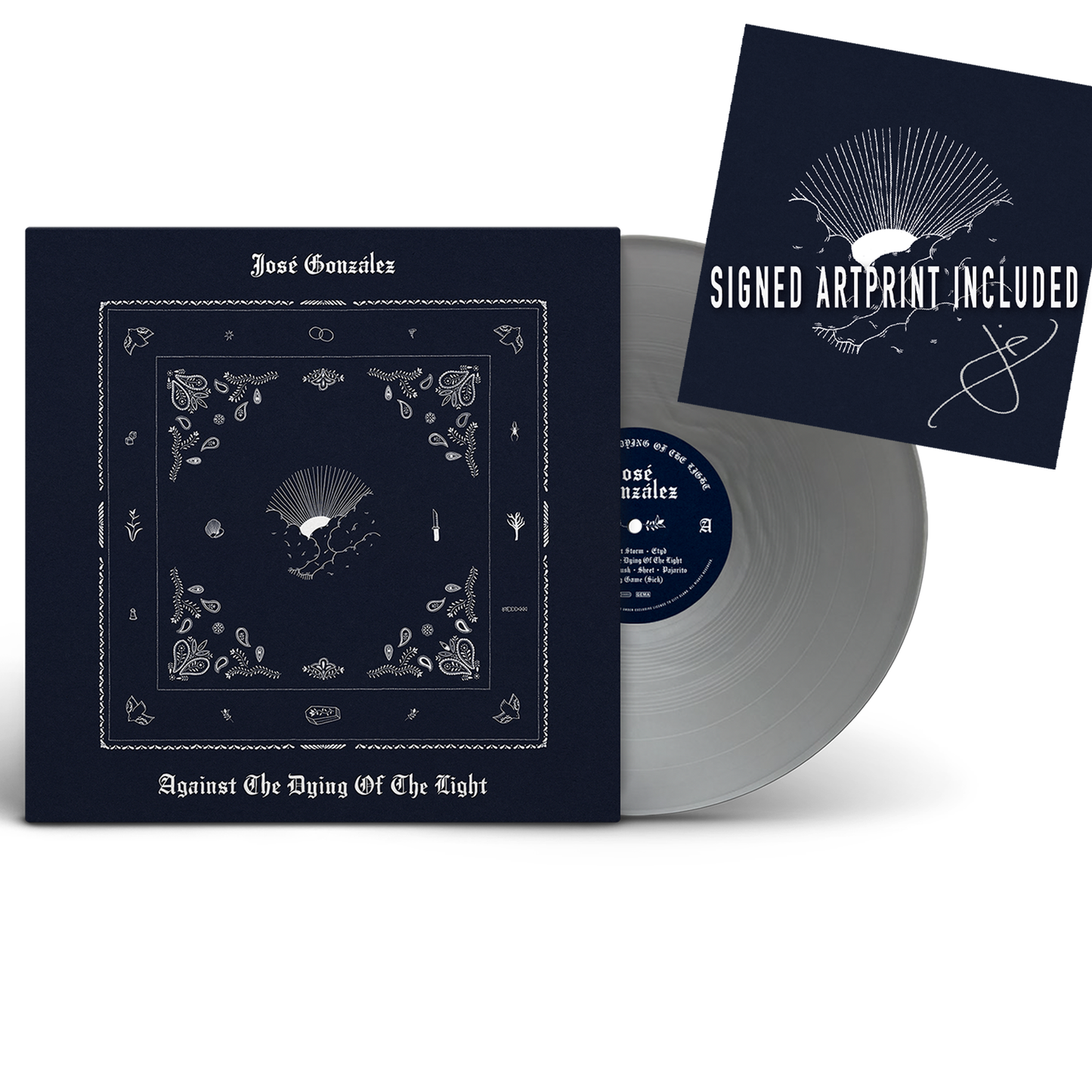 Exclusive Against The Dying Of The Light Silver LP with Autographed Art Print