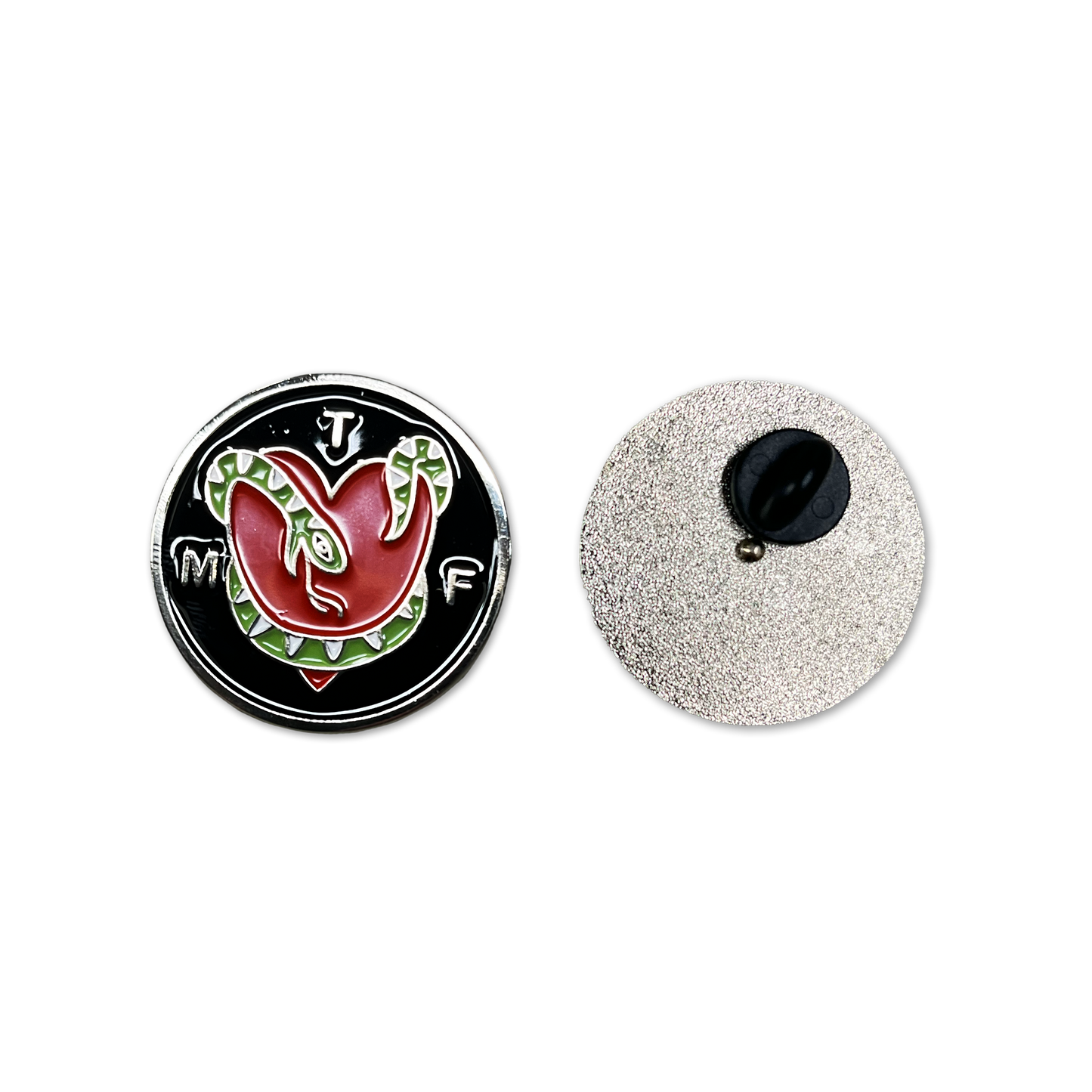 Boa Around the Heart Enamel Pin