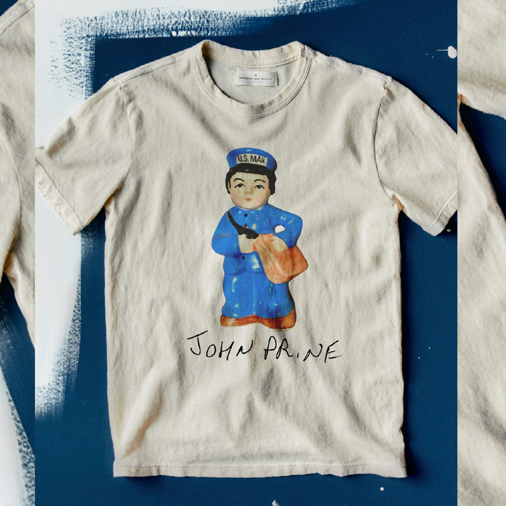 [PRE-ORDER] The "John Prine Mailman" T from imogene + willie