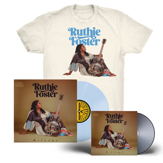 Mileage T-Shirt + LP + CD + Autographed Postcard Bundle