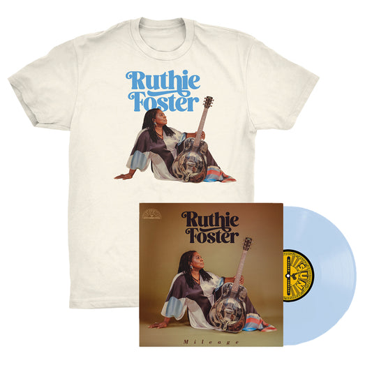 Mileage T-Shirt + LP + Autographed Postcard Bundle