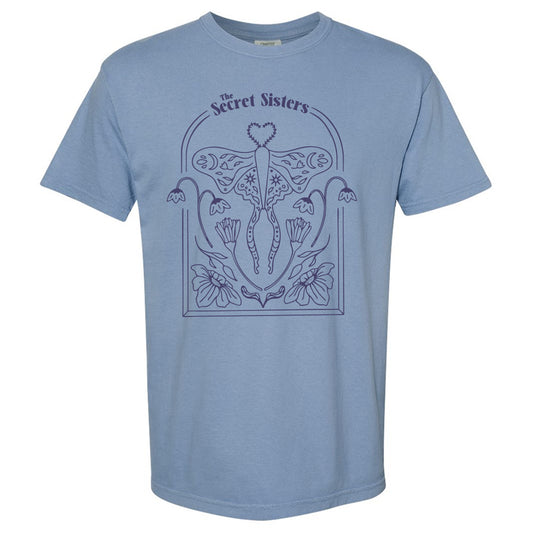 The Secret Sisters Luna Moth T - Washed Denim