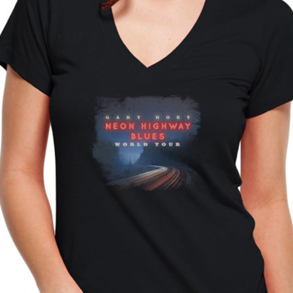 Women's Neon Highway Blues V-Neck