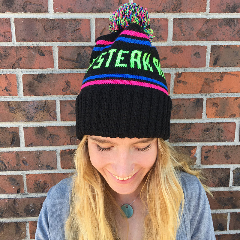Trout Steak Revival Stocking Cap (Black/Neon)