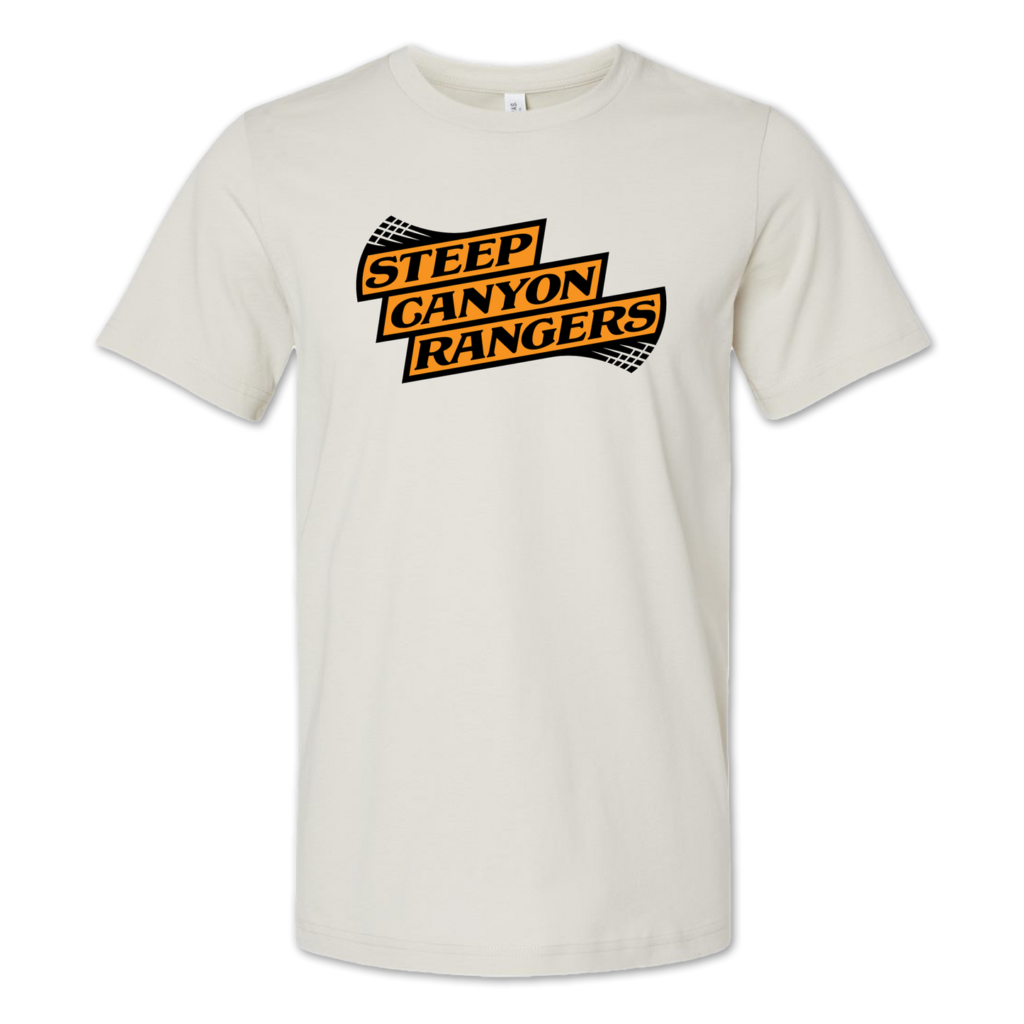 Orange Logo on White T-shirt