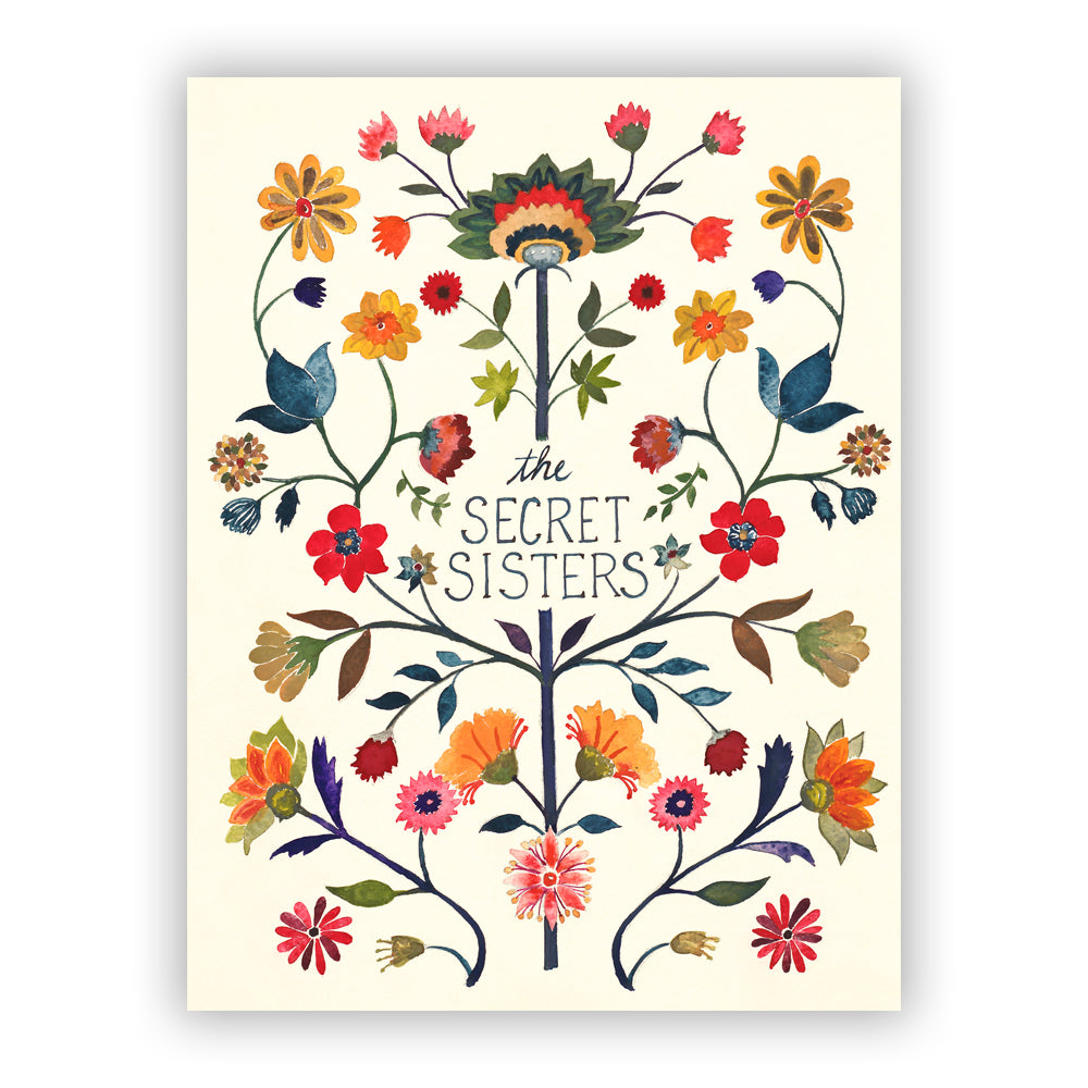 Poster - The Secret Sisters Watercolored Flowers