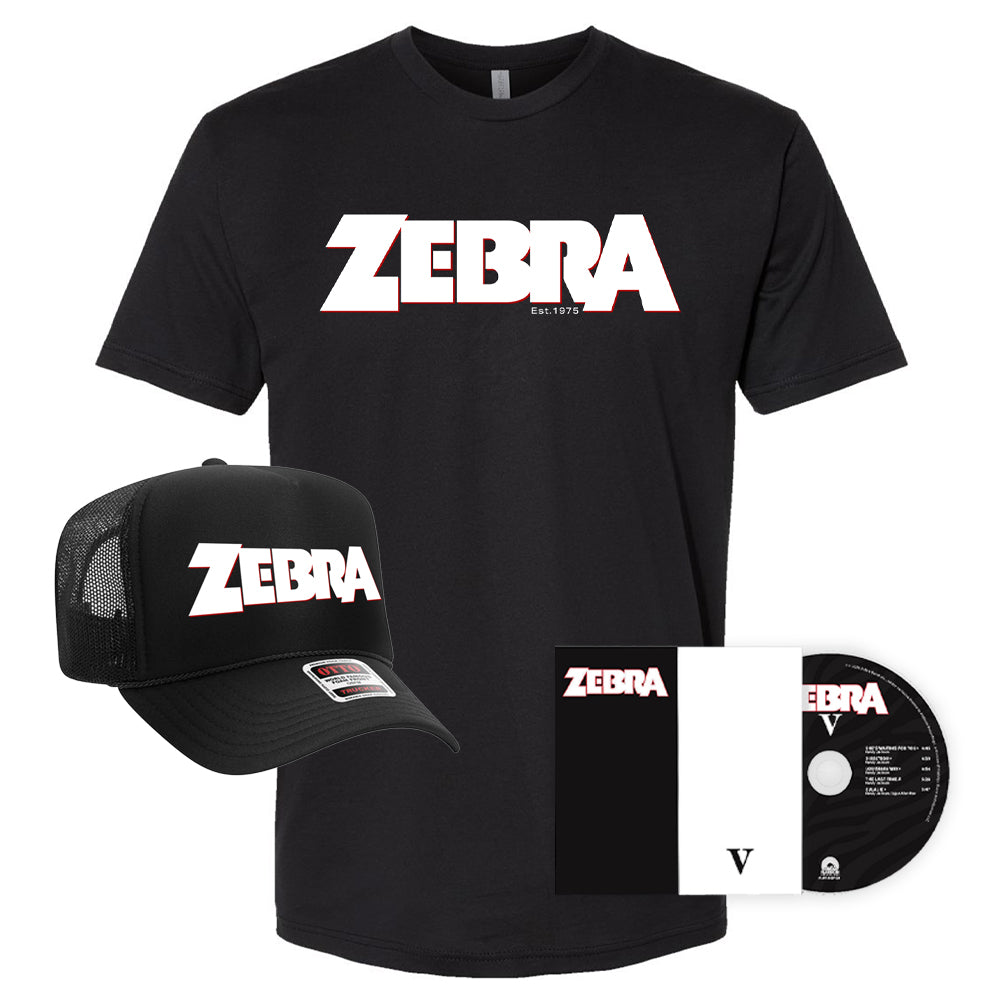 [PRE-ORDER] Zebra V CD + Logo T + Logo Trucker Hat Bundle