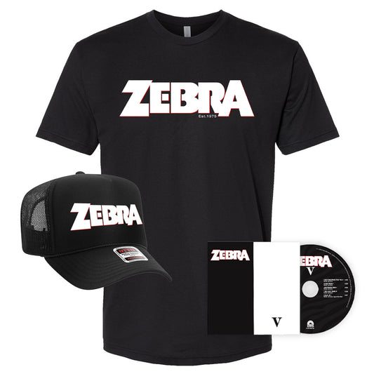 [PRE-ORDER] Zebra V CD + Logo T + Logo Trucker Hat Bundle