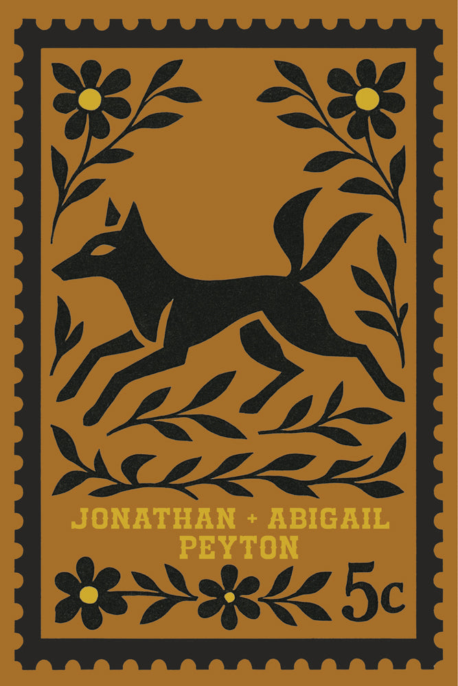 Jonathan + Abigail Peyton Stamp Sticker