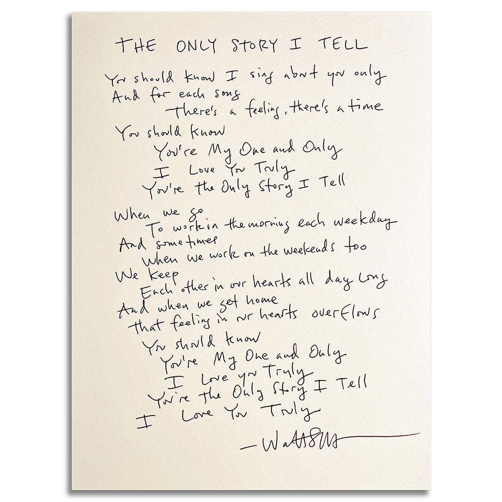 Handwritten Lyrics From Walter Salas-Humara