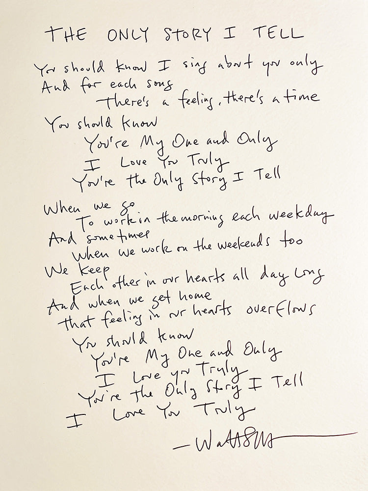 Handwritten Lyrics From Walter Salas-Humara