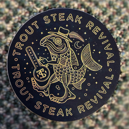 Trout Steak Revival Walking Fish Sticker