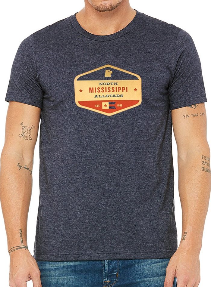 Heather Navy Badge T