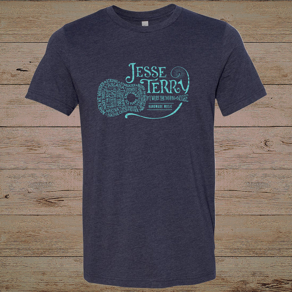 Jesse Terry Guitar T - Aqua Print