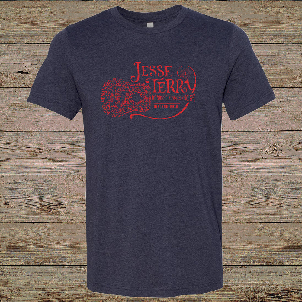 Jesse Terry Guitar T - Red Print