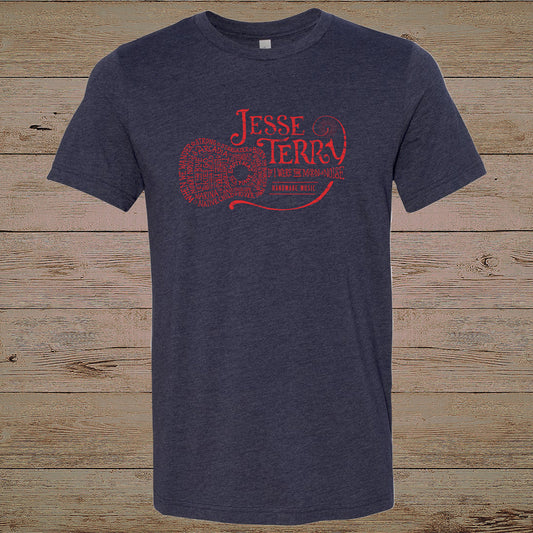 Jesse Terry Guitar T - Red Print