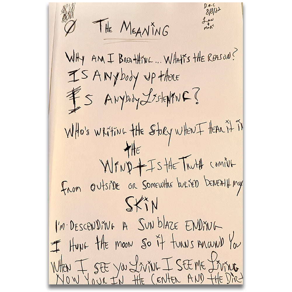[PRE-ORDER] Handwritten Lyrics