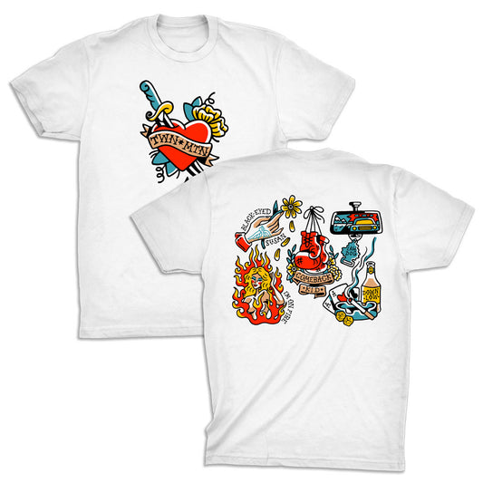 Heart & Dagger T - White