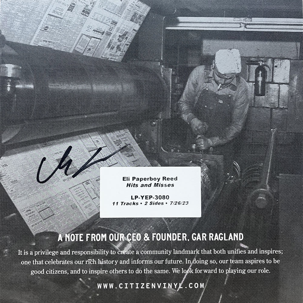 Hits and Misses LP - Limited Edition Autographed Test Pressing