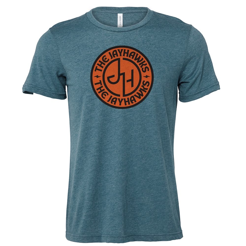 Jayhawks Badge Logo T- Heather Deep Teal